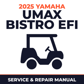 2025 Yamaha UMAX BISTRO EFI Service and Repair Manual - golf car workshop manual cover