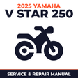 2025 Yamaha V STAR 250 Service and Repair Manual - motorcycle workshop manual cover