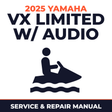 2025 Yamaha VX Limited w/ audio Service and Repair Manual - personal watercraft workshop manual cover