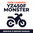 2025 Yamaha YZ450F MONSTER Service and Repair Manual - motorcycle workshop manual cover