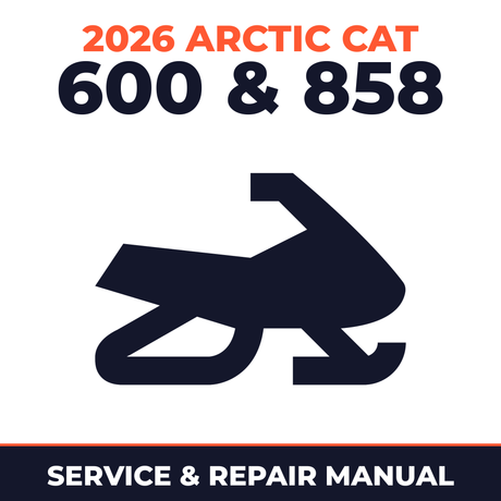2026 Arctic Cat 600 & 858 Service and Repair Manual - snowmobile workshop manual cover