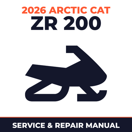 2026 Arctic Cat ZR 200 Service and Repair Manual - snowmobile workshop manual cover
