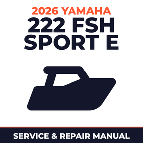 2026 Yamaha 222 FSH Sport E Service and Repair Manual - boat workshop manual cover