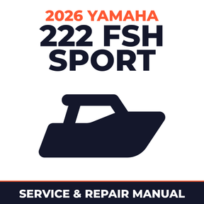 2026 Yamaha 222 FSH Sport Service and Repair Manual - boat workshop manual cover