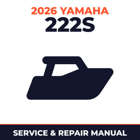 2026 Yamaha 222S Service and Repair Manual - boat workshop manual cover