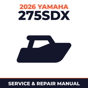 2026 Yamaha 275SDX Service and Repair Manual - boat workshop manual cover