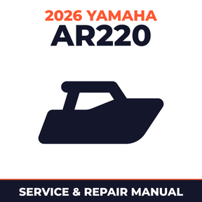 2026 Yamaha AR220 Service and Repair Manual - boat workshop manual cover
