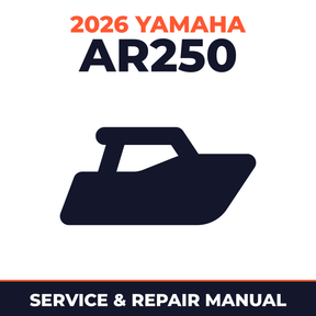 2026 Yamaha AR250 Service and Repair Manual - boat workshop manual cover