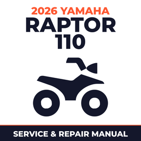 2026 Yamaha RAPTOR 110 Service and Repair Manual - ATV workshop manual cover