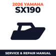 2026 Yamaha SX190 Service and Repair Manual - boat workshop manual cover