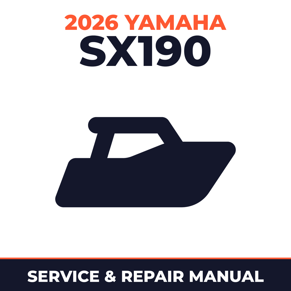 2026 Yamaha SX190 Service and Repair Manual - boat workshop manual cover