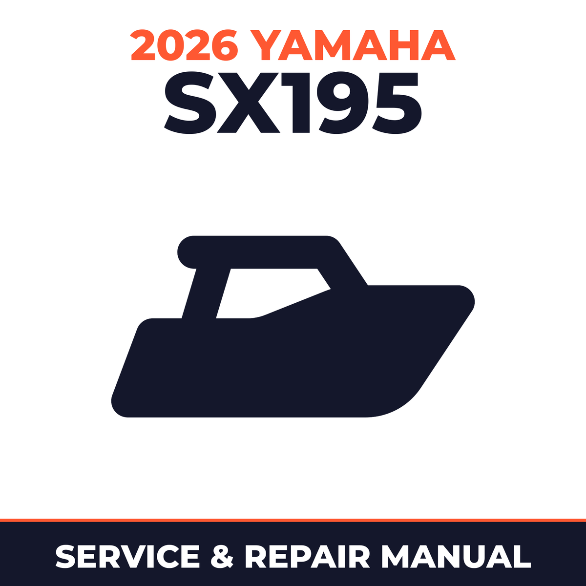 2026 Yamaha SX195 Service and Repair Manual - boat workshop manual cover