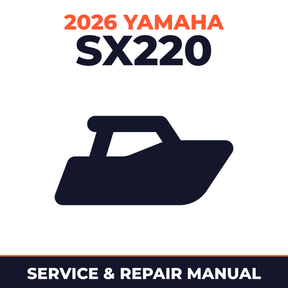 2026 Yamaha SX220 Service and Repair Manual - boat workshop manual cover