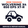2026 Yamaha WOLVERINE X4 850 EPS XT-R Service and Repair Manual - side-by-side workshop manual cover
