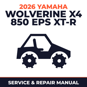 2026 Yamaha WOLVERINE X4 850 EPS XT-R Service and Repair Manual - side-by-side workshop manual cover