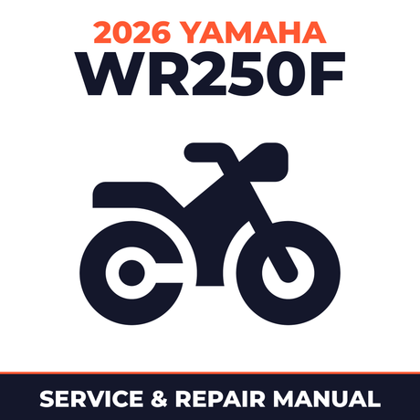 2026 Yamaha WR250F Service and Repair Manual - motorcycle workshop manual cover