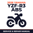 2026 Yamaha YZF-R3 ABS Service and Repair Manual - motorcycle workshop manual cover