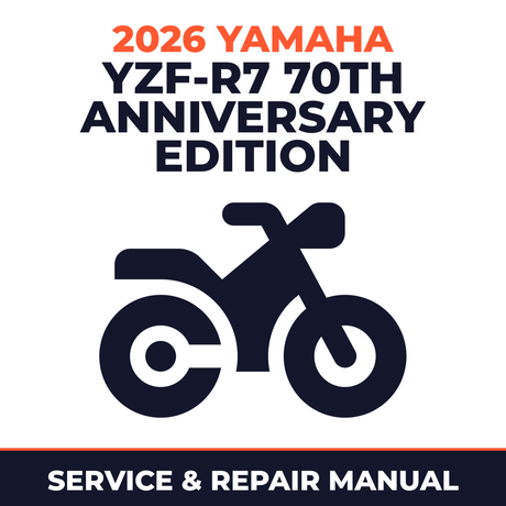 2026 Yamaha YZF-R7 70th Anniversary Edition Service and Repair Manual - motorcycle workshop manual cover