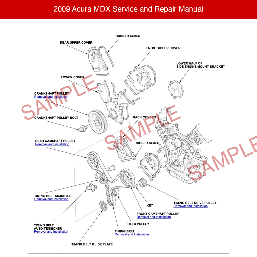 2009 Acura MDX Service and Repair Manual