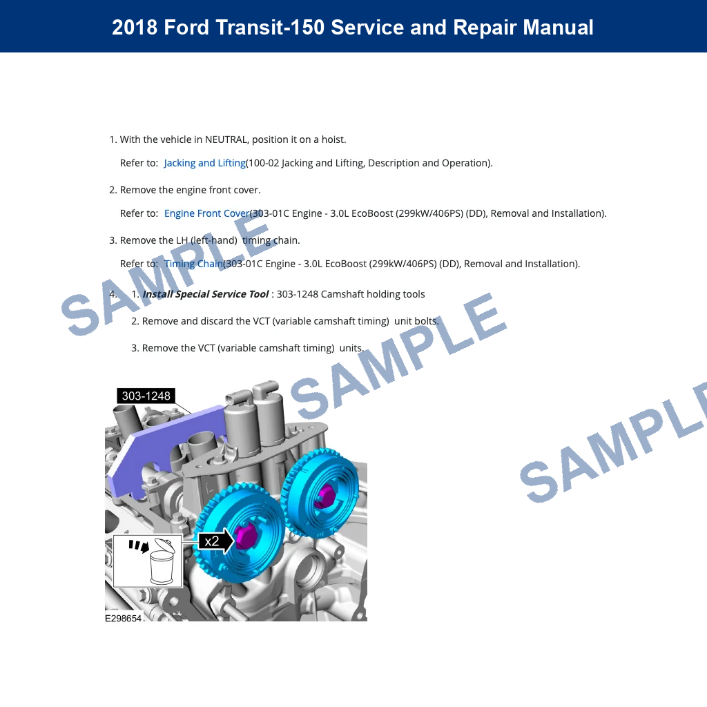 2018 Ford Transit-150 Service and Repair Manual