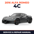 2016 Alfa Romeo 4C Service and Repair Manual