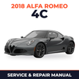 2018 Alfa Romeo 4C Service and Repair Manual