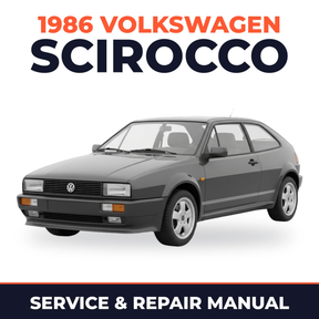 1986 Volkswagen Scirocco Service and Repair Manual