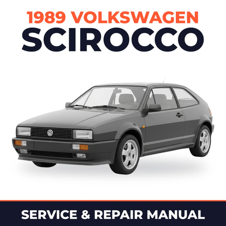 1989 Volkswagen Scirocco Service and Repair Manual