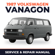 1987 Volkswagen Vanagon Service and Repair Manual