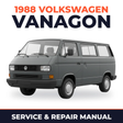 1988 Volkswagen Vanagon Service and Repair Manual