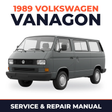 1989 Volkswagen Vanagon Service and Repair Manual