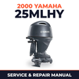 2000 Yamaha 25MLHY 2 stroke Service and Repair Manual