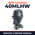 1998 Yamaha 40MLHW 2 stroke Service and Repair Manual