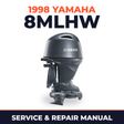 1998 Yamaha 8MLHW 2 stroke Service and Repair Manual