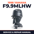 1998 Yamaha F9.9MLHW 4 stroke Service and Repair Manual