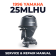 1996 Yamaha 25MLHU 2 stroke Service and Repair Manual
