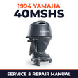 1994 Yamaha 40MSHS 2 stroke Service and Repair Manual