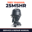 1993 Yamaha 25MSHR 2 stroke Service and Repair Manual