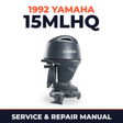 1992 Yamaha 15MLHQ 2 stroke Service and Repair Manual