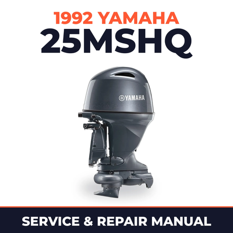 1992 Yamaha 25MSHQ 2 stroke Service and Repair Manual