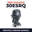1992 Yamaha 30ESRQ 2 stroke Service and Repair Manual