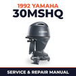 1992 Yamaha 30MSHQ 2 stroke Service and Repair Manual
