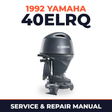 1992 Yamaha 40ELRQ 2 stroke Service and Repair Manual