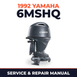 1992 Yamaha 6MSHQ 2 stroke Service and Repair Manual