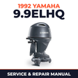 1992 Yamaha 9.9ELHQ 2 stroke Service and Repair Manual