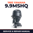 1992 Yamaha 9.9MSHQ 2 stroke Service and Repair Manual