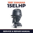 1991 Yamaha 15ELHP 2 stroke Service and Repair Manual