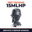 1991 Yamaha 15MLHP 2 stroke Service and Repair Manual
