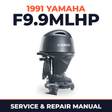 1991 Yamaha F9.9MLHP 4 stroke Service and Repair Manual