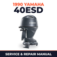 1990 Yamaha 40ESD 2 stroke Service and Repair Manual